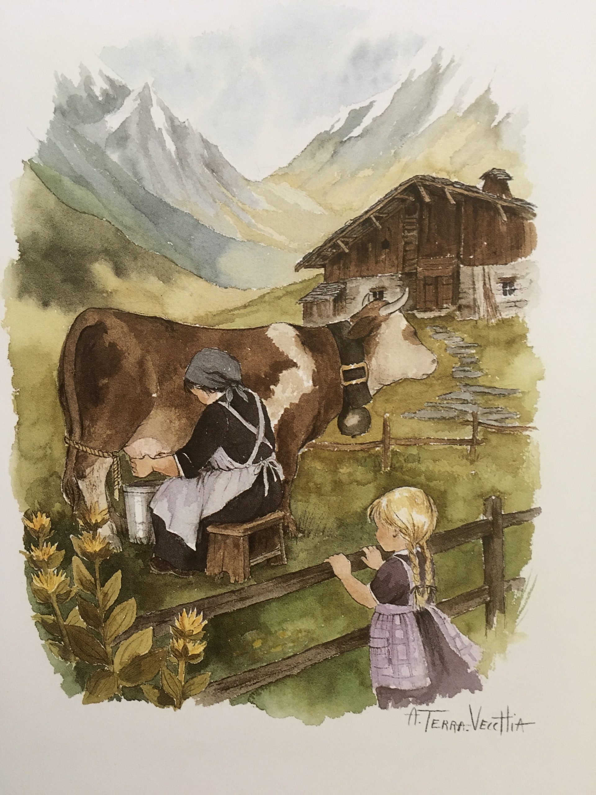 Carte De Vœux Aquarelle D Un Paysage Montagne Ca Cartonne